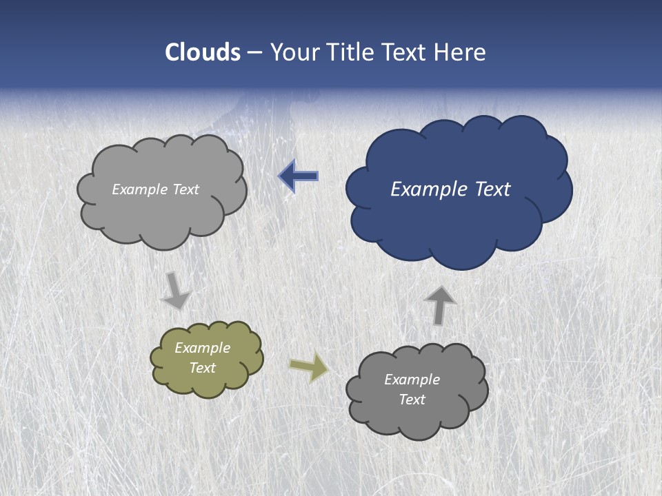 Gold Blue Sky Hunting Dog PowerPoint Template