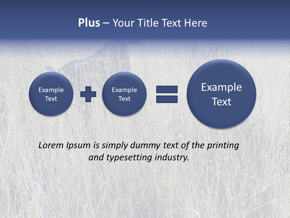 Gold Blue Sky Hunting Dog PowerPoint Template