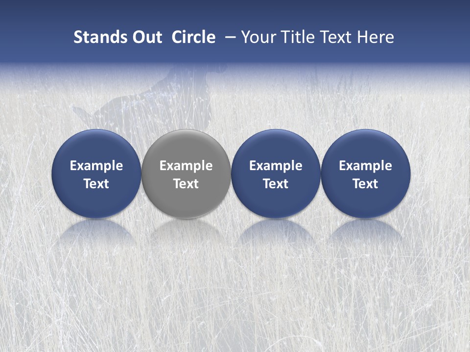 Gold Blue Sky Hunting Dog PowerPoint Template