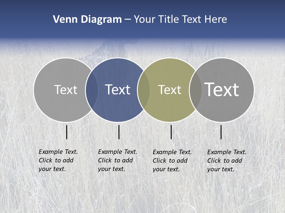 Gold Blue Sky Hunting Dog PowerPoint Template