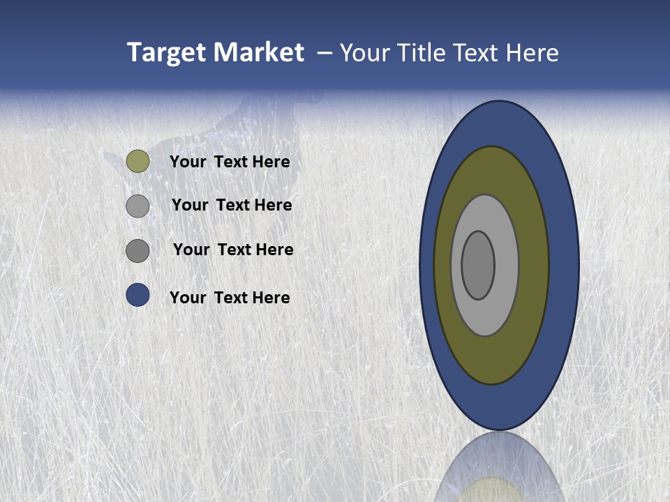 Gold Blue Sky Hunting Dog PowerPoint Template
