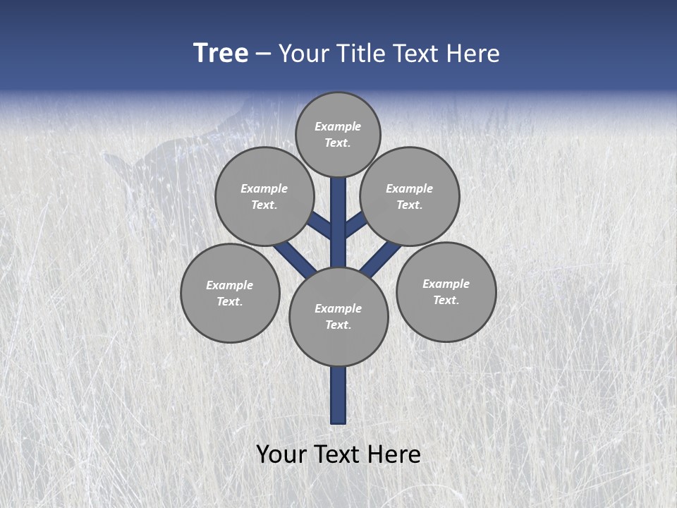 Gold Blue Sky Hunting Dog PowerPoint Template