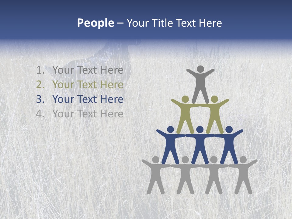Gold Blue Sky Hunting Dog PowerPoint Template