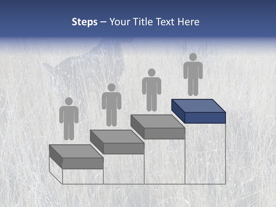 Gold Blue Sky Hunting Dog PowerPoint Template