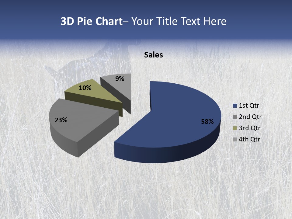 Gold Blue Sky Hunting Dog PowerPoint Template