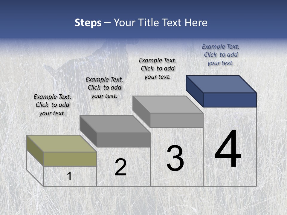 Gold Blue Sky Hunting Dog PowerPoint Template
