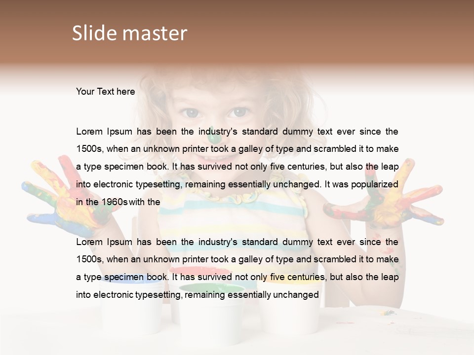 Playful Kid Playing PowerPoint Template