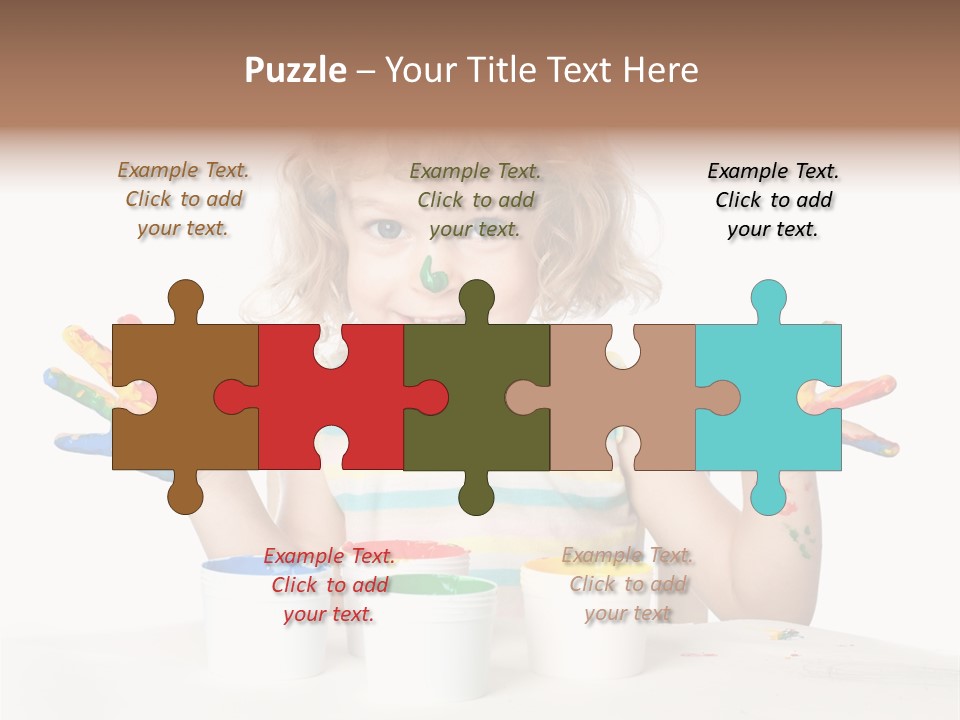 Playful Kid Playing PowerPoint Template