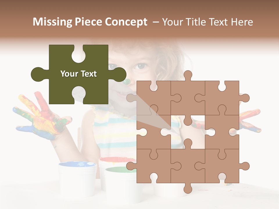 Playful Kid Playing PowerPoint Template