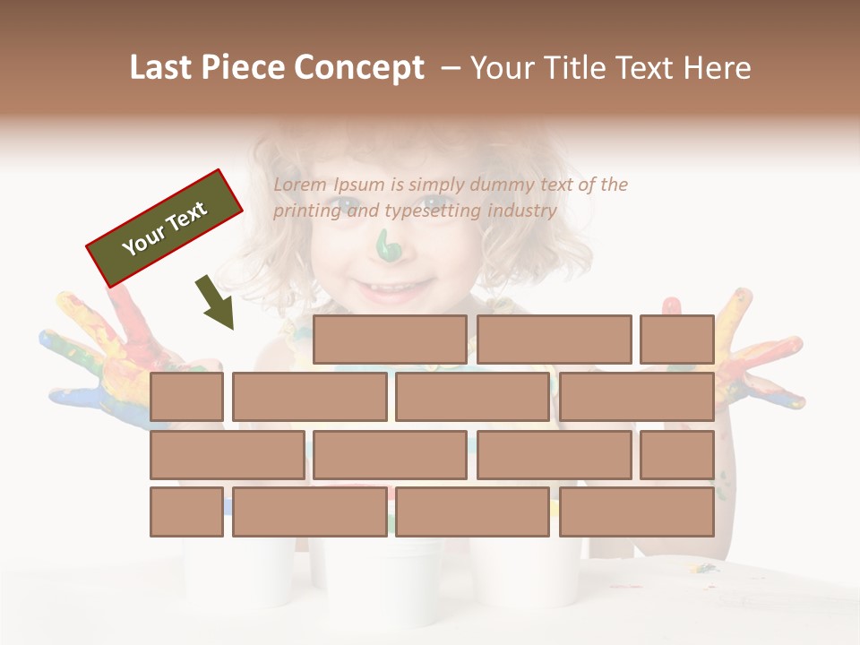 Playful Kid Playing PowerPoint Template