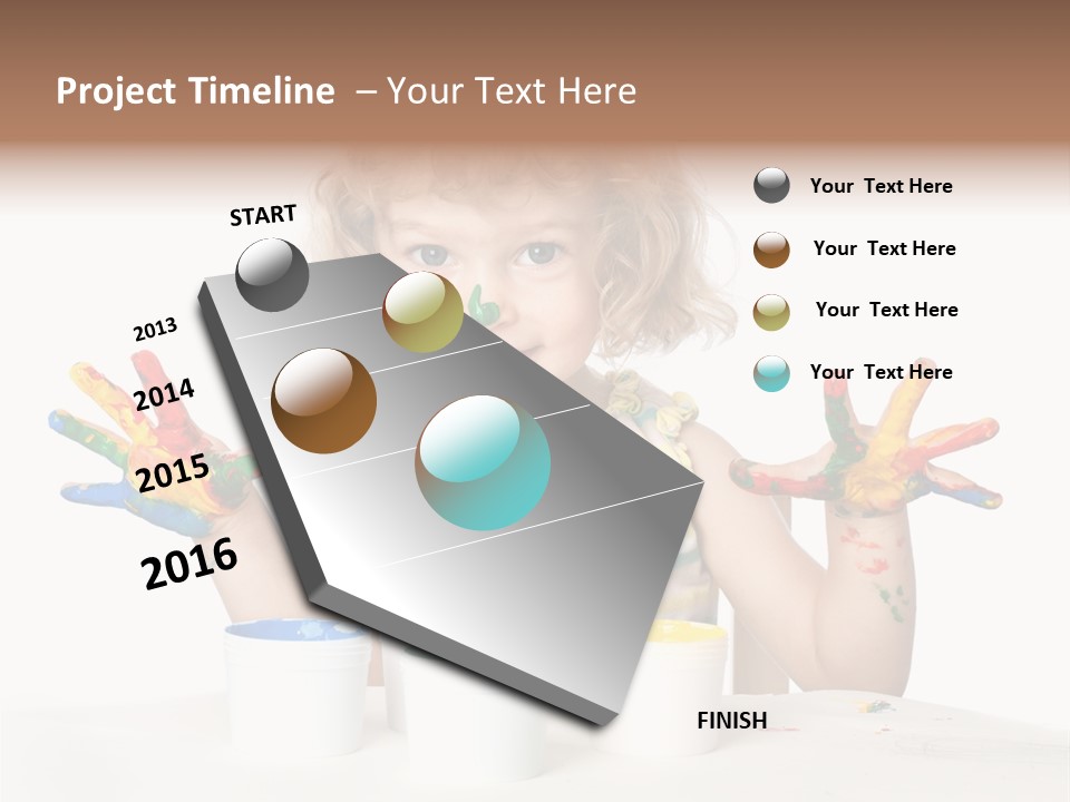 Playful Kid Playing PowerPoint Template
