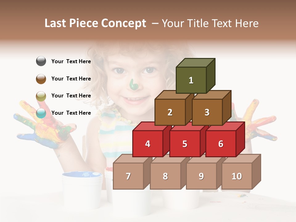 Playful Kid Playing PowerPoint Template