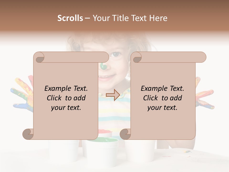 Playful Kid Playing PowerPoint Template