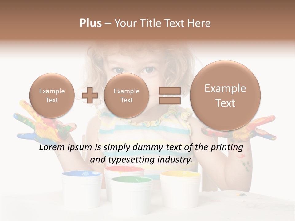 Playful Kid Playing PowerPoint Template