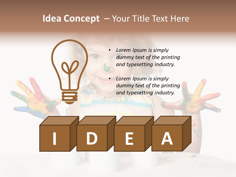 Playful Kid Playing PowerPoint Template