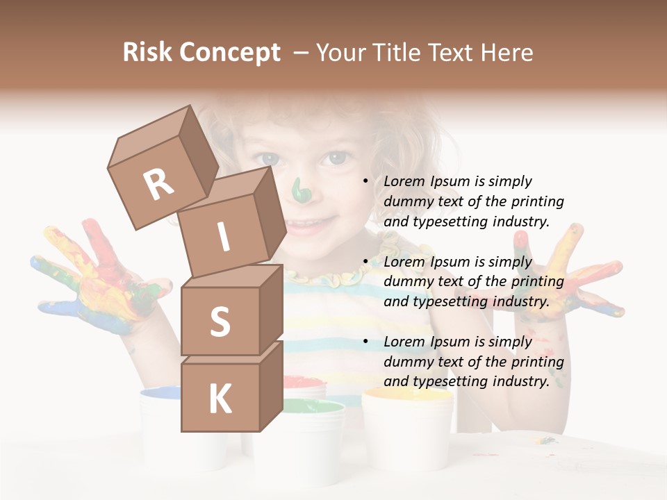 Playful Kid Playing PowerPoint Template