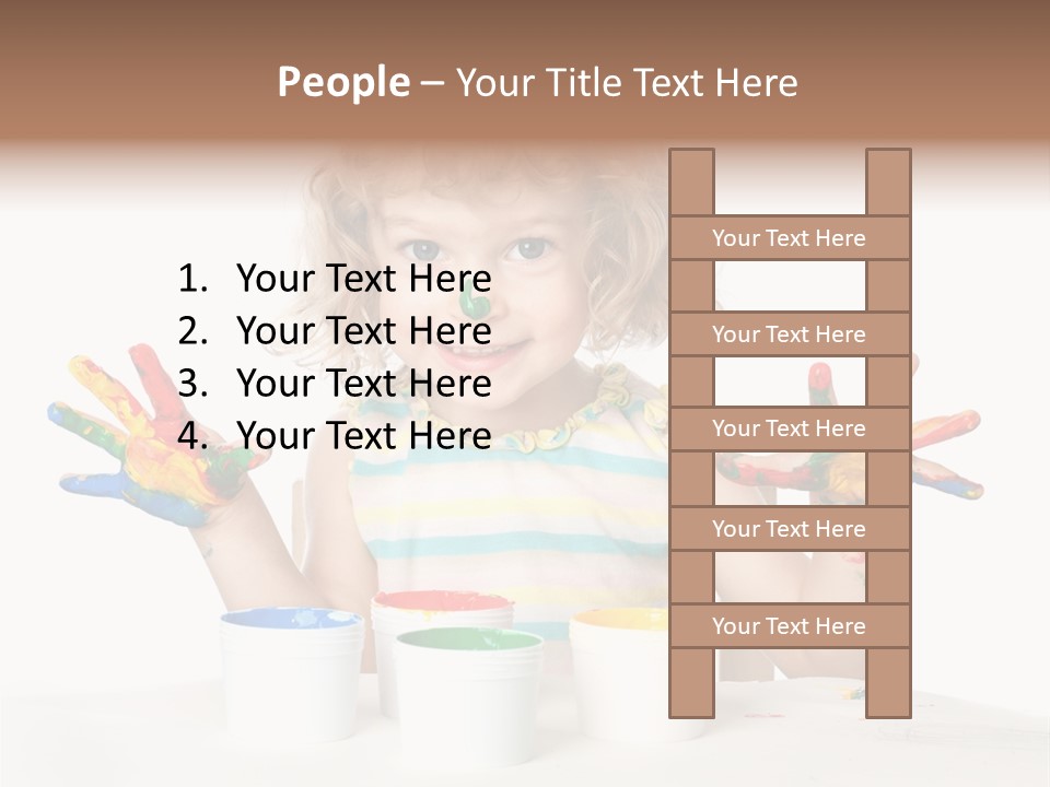 Playful Kid Playing PowerPoint Template