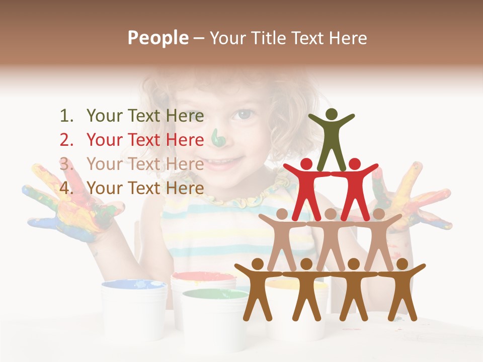 Playful Kid Playing PowerPoint Template