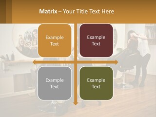 Color Image Hair Salon People PowerPoint Template