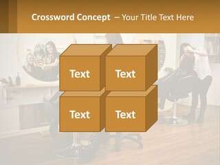 Color Image Hair Salon People PowerPoint Template