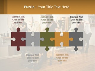 Color Image Hair Salon People PowerPoint Template
