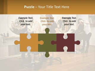 Color Image Hair Salon People PowerPoint Template