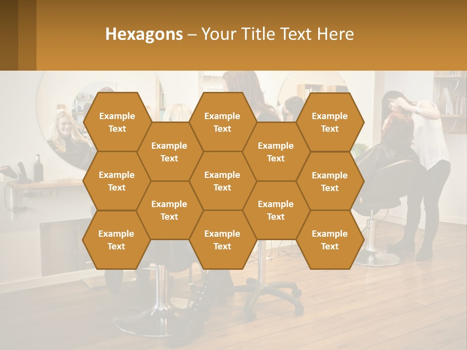 Color Image Hair Salon People PowerPoint Template