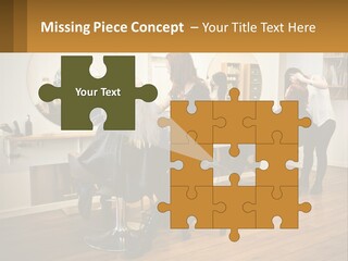 Color Image Hair Salon People PowerPoint Template