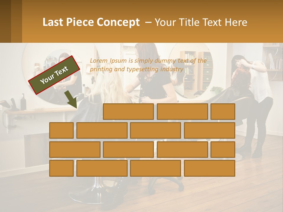 Color Image Hair Salon People PowerPoint Template