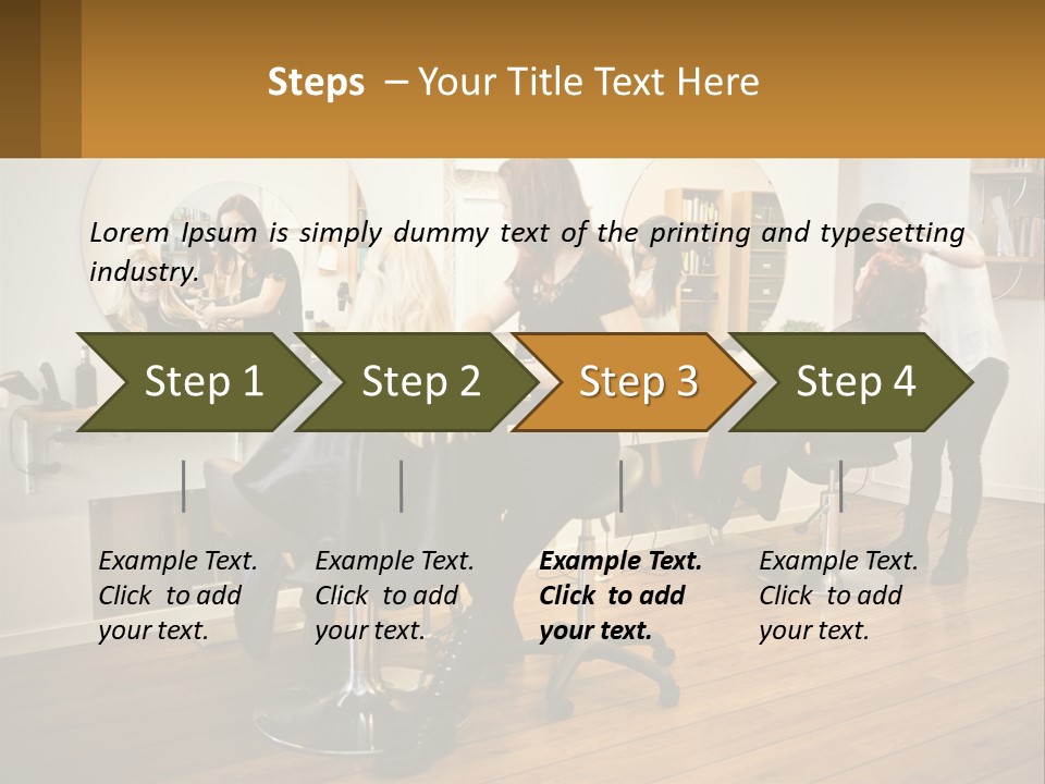 Color Image Hair Salon People PowerPoint Template