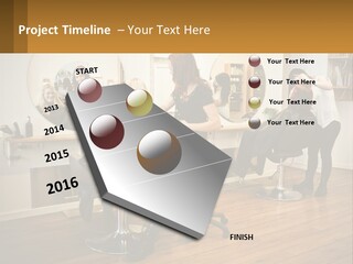 Color Image Hair Salon People PowerPoint Template