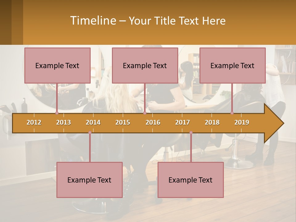 Color Image Hair Salon People PowerPoint Template