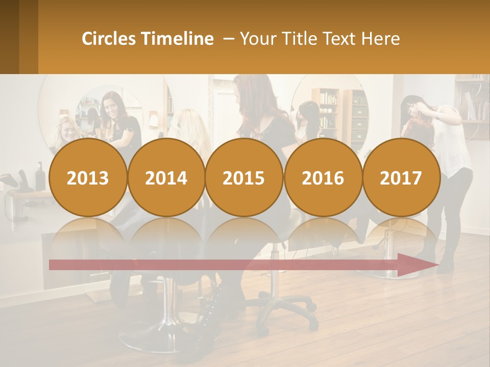 Color Image Hair Salon People PowerPoint Template