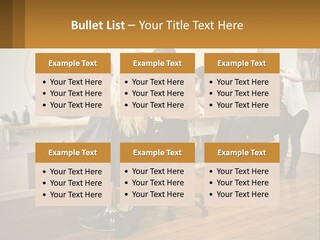 Color Image Hair Salon People PowerPoint Template