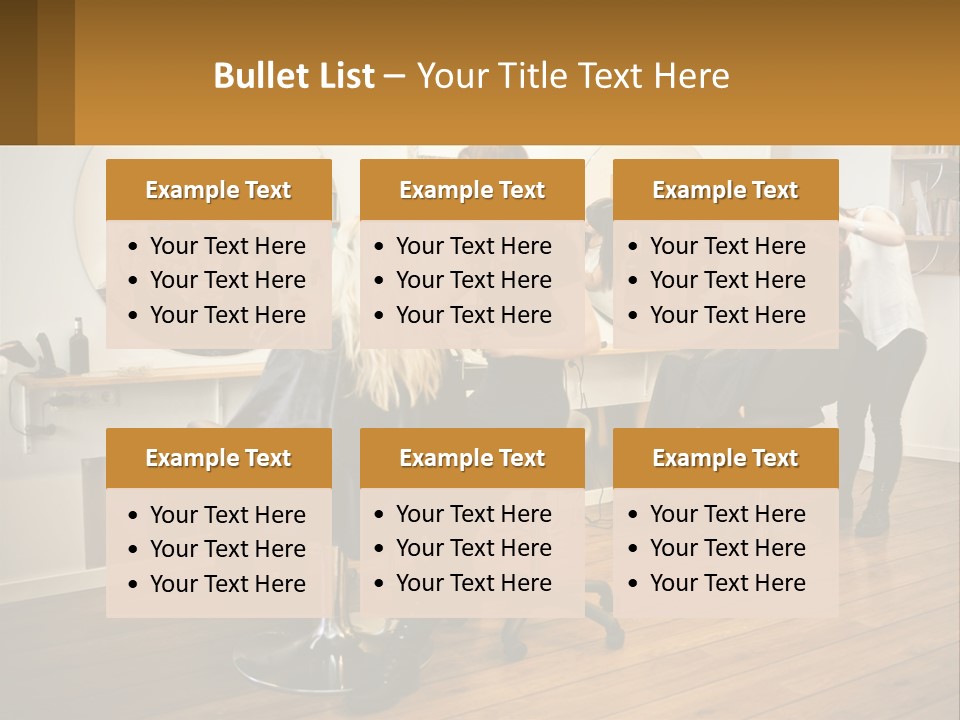 Color Image Hair Salon People PowerPoint Template