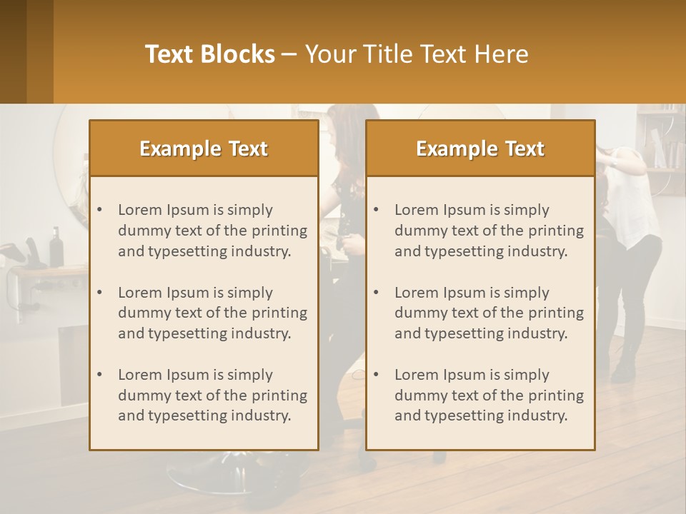 Color Image Hair Salon People PowerPoint Template