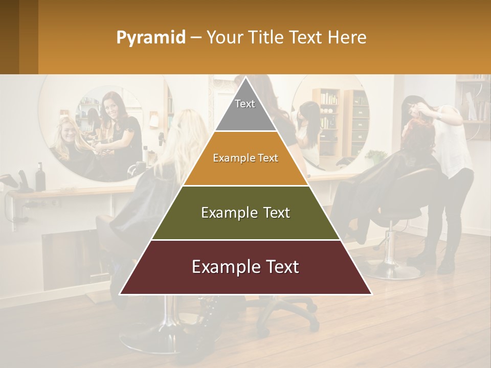 Color Image Hair Salon People PowerPoint Template