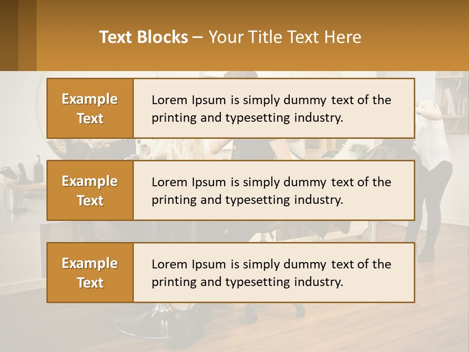 Color Image Hair Salon People PowerPoint Template