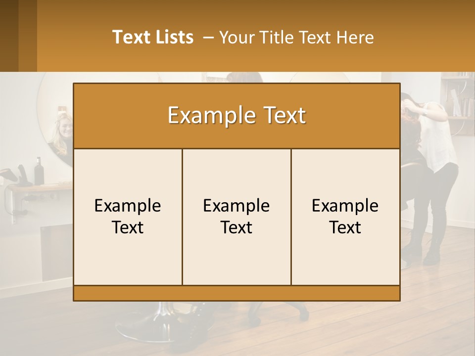 Color Image Hair Salon People PowerPoint Template