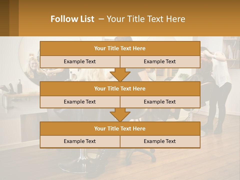 Color Image Hair Salon People PowerPoint Template