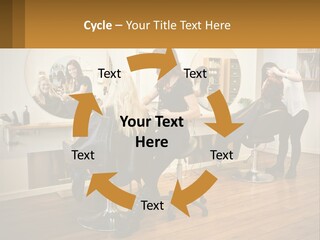 Color Image Hair Salon People PowerPoint Template