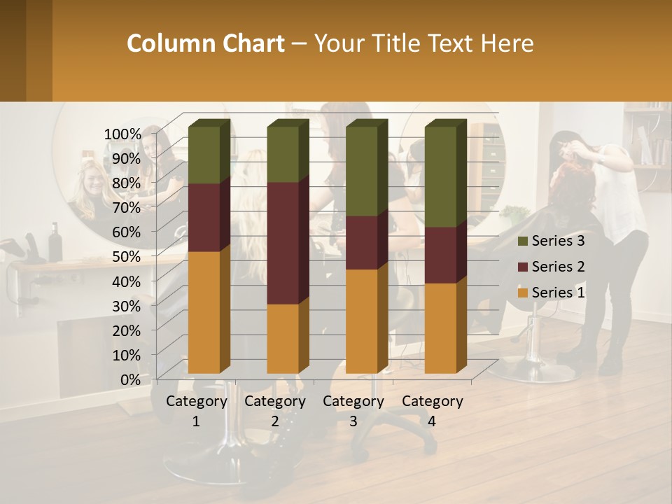 Color Image Hair Salon People PowerPoint Template