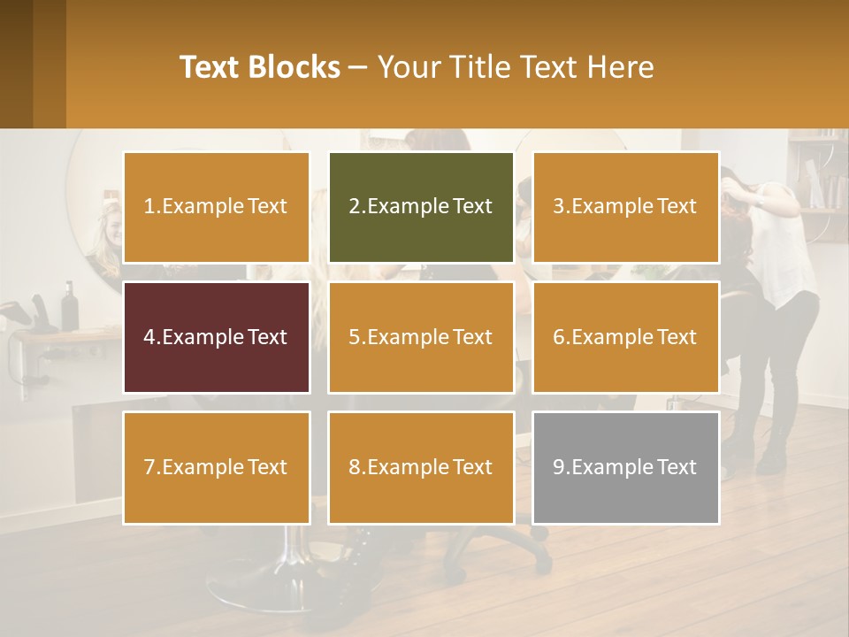 Color Image Hair Salon People PowerPoint Template