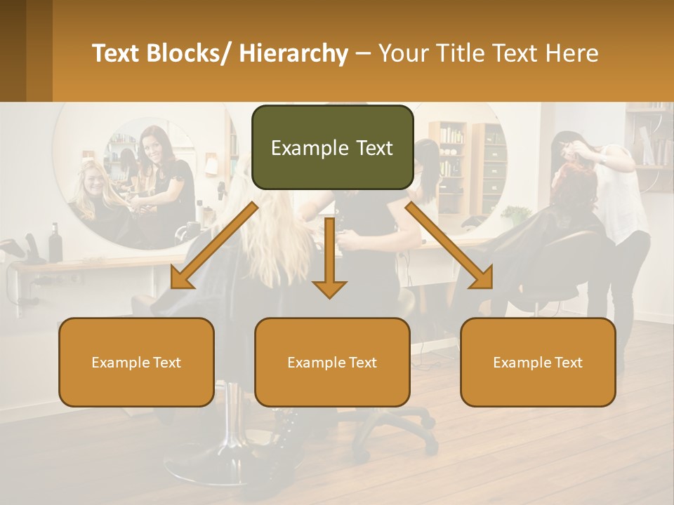 Color Image Hair Salon People PowerPoint Template