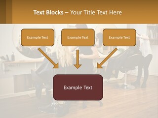 Color Image Hair Salon People PowerPoint Template