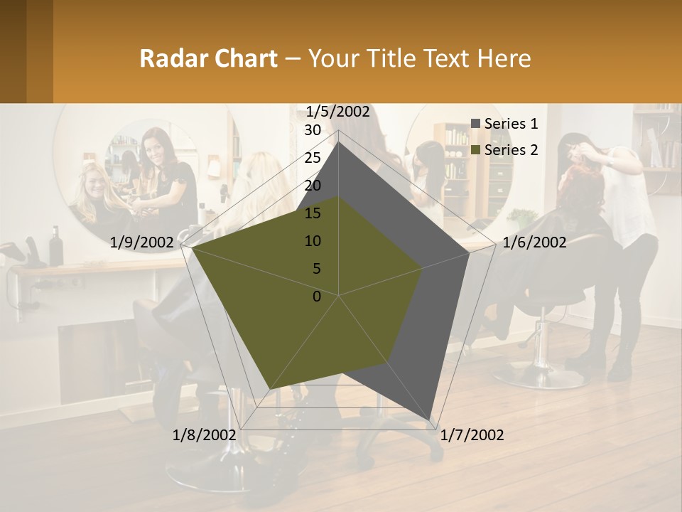 Color Image Hair Salon People PowerPoint Template