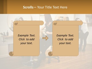 Color Image Hair Salon People PowerPoint Template