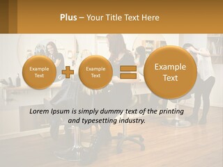 Color Image Hair Salon People PowerPoint Template