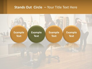 Color Image Hair Salon People PowerPoint Template