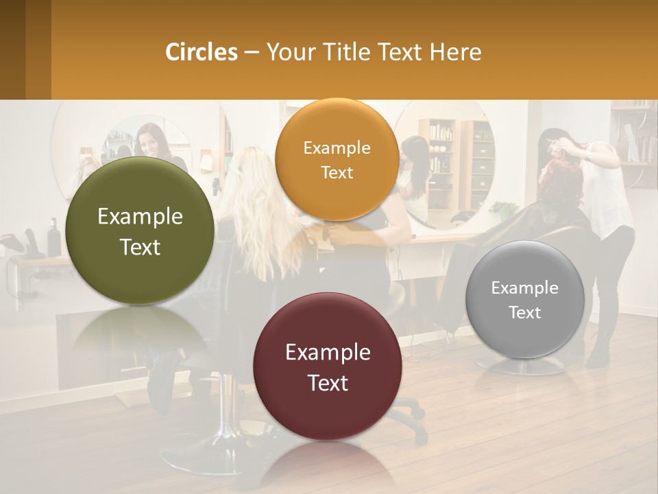 Color Image Hair Salon People PowerPoint Template